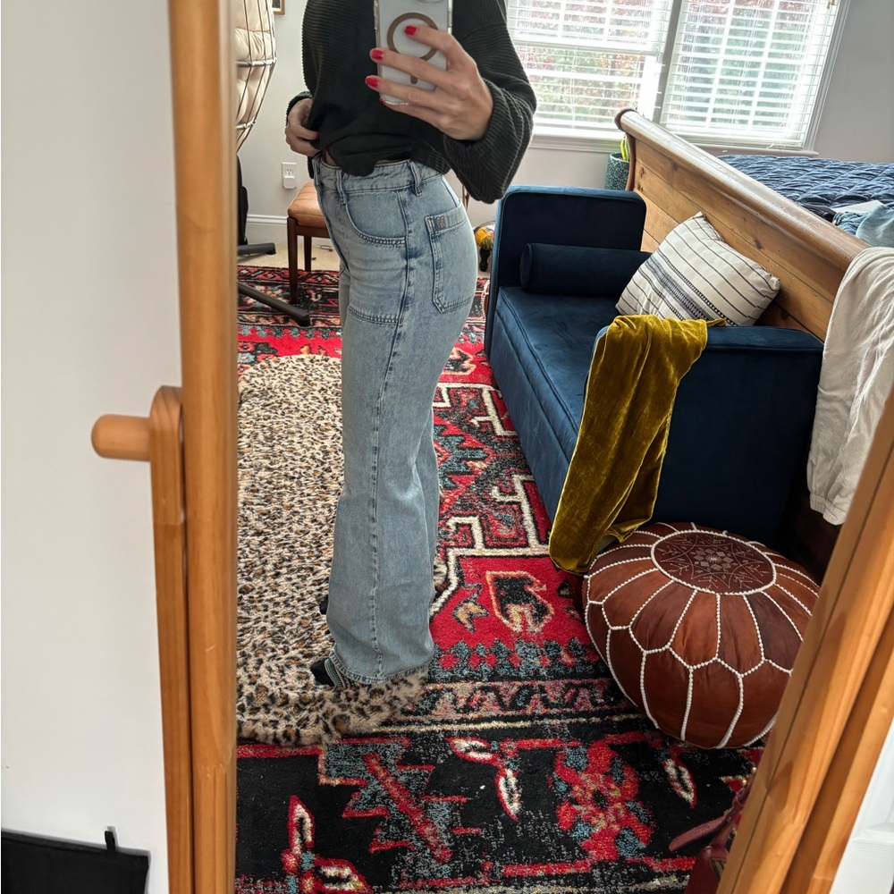 Marine Layer Light Blue Flare Jeans